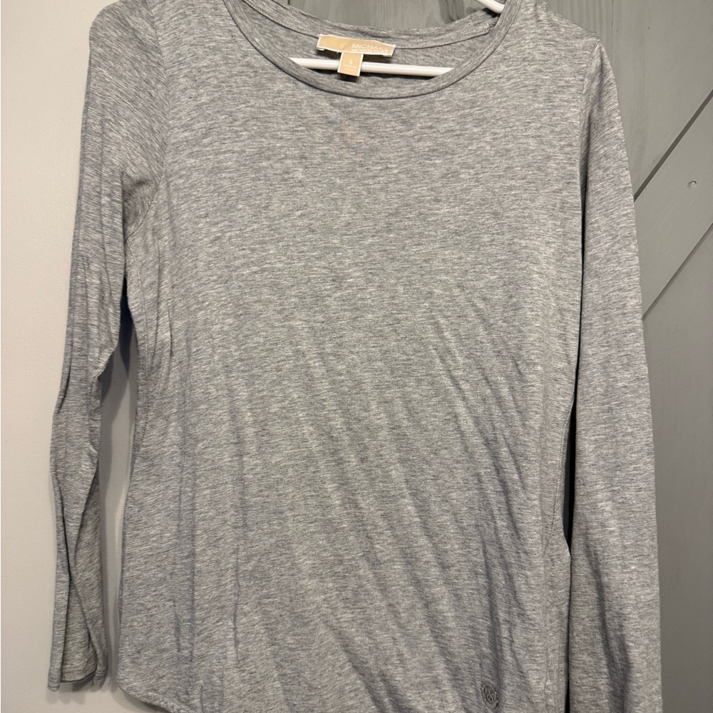 Michael Kors Light Gray Long Sleeve Top